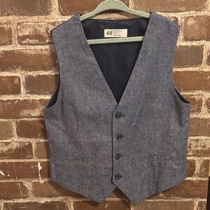 H&M kids Charcoal Gray Button-Up Vest